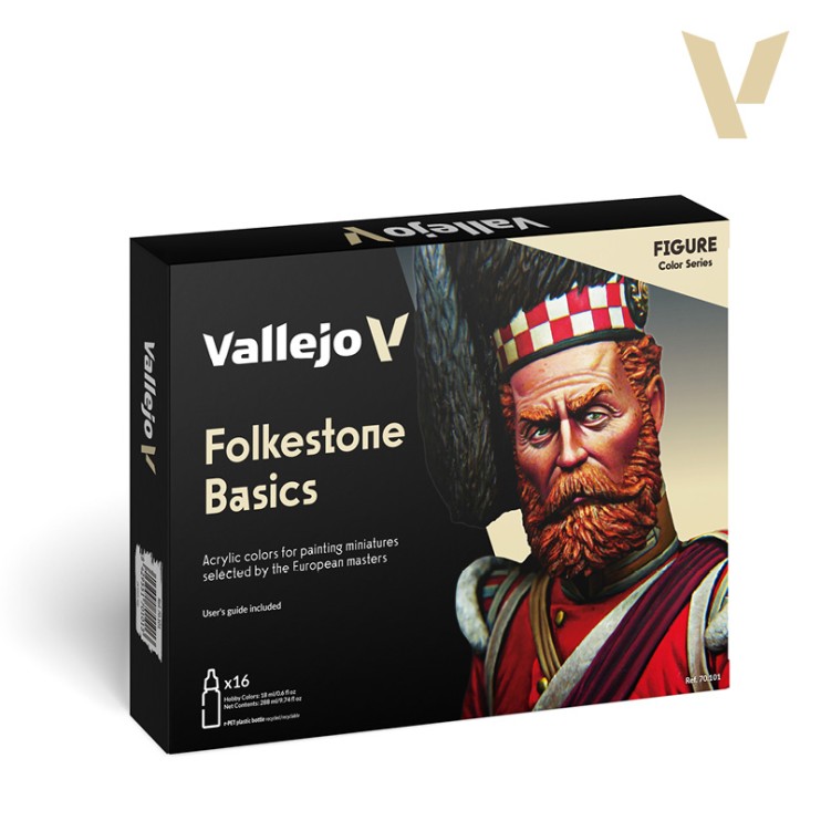 Набор 16 красок Model Color "Folkstone Basics" для моделизма