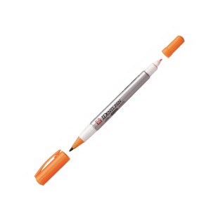 Маркер Sakura "Identi Pen" двусторонний перманентный, стержнь 0,4-1,0мм, оранжевый