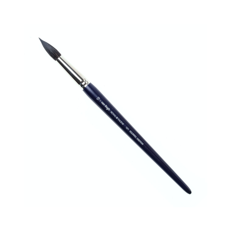 Кисть для рисования белка сибирская круглая Royal Talens "VanGogh 121" №10 на короткой ручке