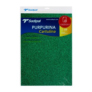 Бумага цветная с блестками Sapidal "Sirio" А4, 3л, 330г/м, цвет: Зеленый