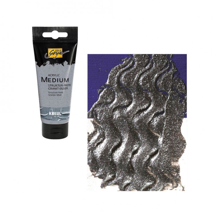 Структурная паста Solo Goya "Acrylic Medium" серебро, 100мл (85401)