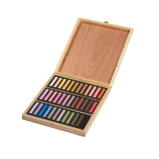 Набор сухой пастели Blockx "Portrait" 36 цветов в деревянном ящике