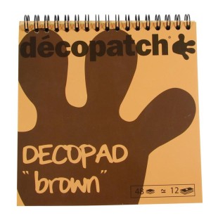 Блок бумаги для декупажа Decopatch "Decopad Colour Block" Brown, 48л, 15х16см (BLC06)