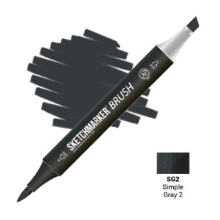 Маркер SketchMarker "Brush" SG2 Простой серый 2