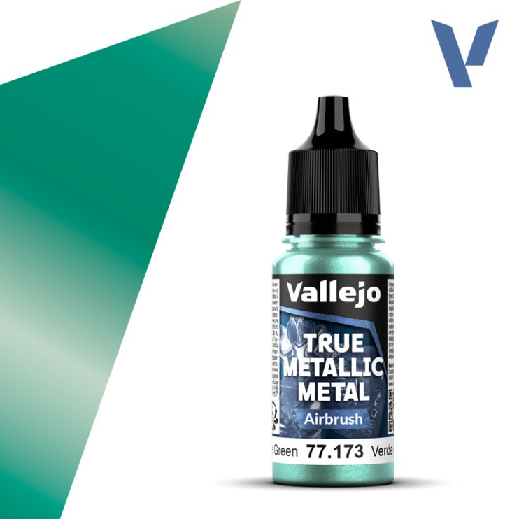 Краска для аэрографии Vallejo "True Metallic Metal" 77.173 Beetle Green, 18мл