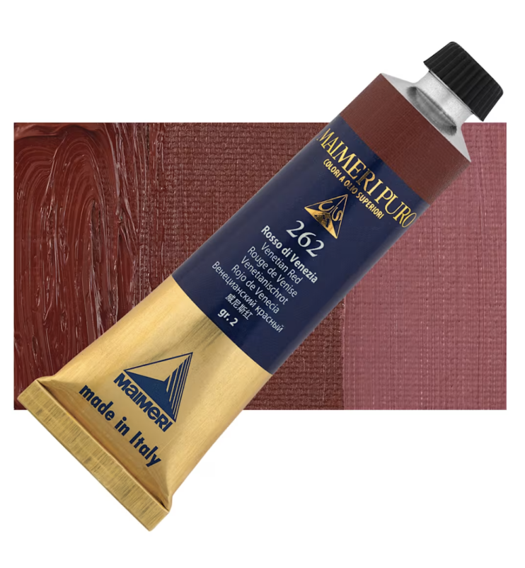 Краска масляная Maimeri "Puro" 40мл, №262 Venetian Red/ Венецианский красный (0012262)