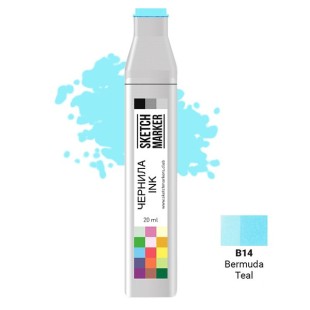 Чернила спиртовые Sketchmarker B14 Бермудская бирюза, 20 мл
