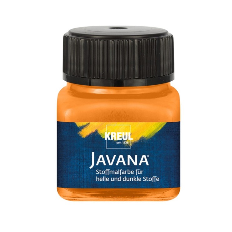 Краска нерастекающаяся по темным тканям Kreul "Javana Tex Opak" 20мл, оранжевый (90958)