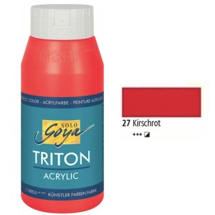 Краска акриловая Solo Goya "Triton" №27 Вишневый, 750мл.
