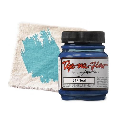 Краска по светлым тканям Jacquard "Dye-na-Flow" 817 Teal (морская волна), 66мл