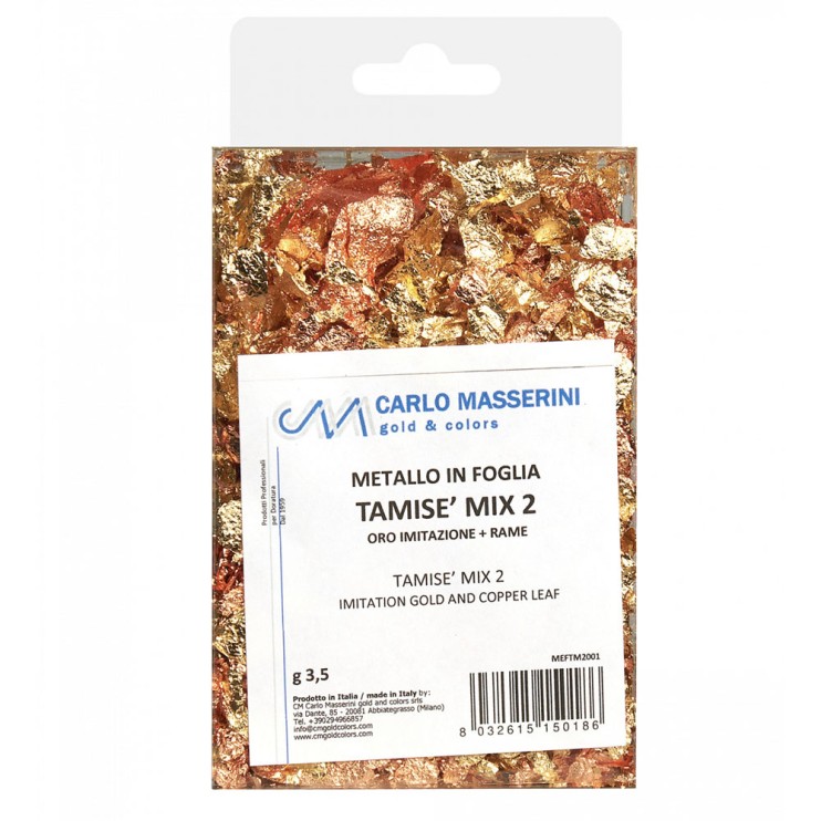 Поталь в крошке Masserini "Tamise" смесь золото и медь (3,5 гр)