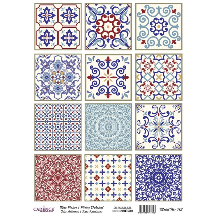 Рисовая карта "Rice paper" 30х42см, RDP713 плитка