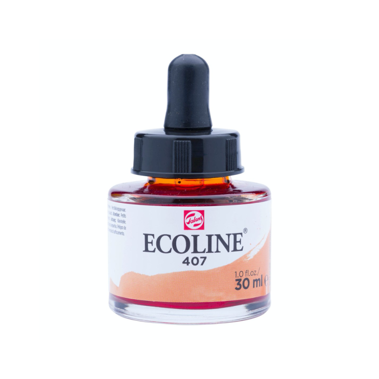 Акварель жидкая "Ecoline" №407 Охра насыщенная, 30 мл