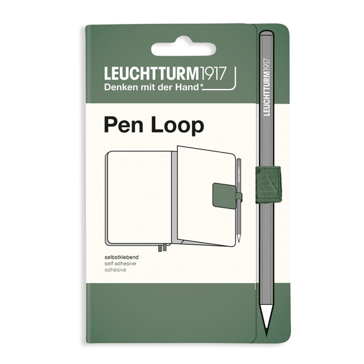 Петля самоклеящаяся на блокнот Leuchtturm1917 "Pen Loop" Оливковая, 15мм (365511)
