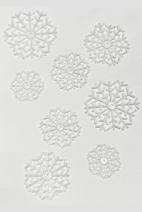 Набор из 8 снежинок пластик 45-75мм (Schiller)