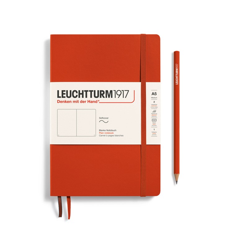 Блокнот без линовки Leuchtturm1917 "Natural Colors" A5, 61л, 80гр/м², мягкая обложка,Рыжий лис