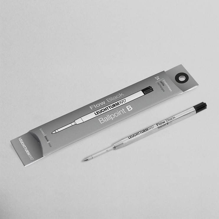 Набор стержней для шариковой ручки Leuchtturm "Drehgriffel Nr. 1" толщина B, цвет черный, 2 шт