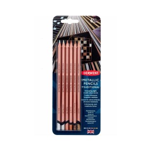 Набор цветных карандашей Derwent "Metallic" 6 штук /традиционные цвета
