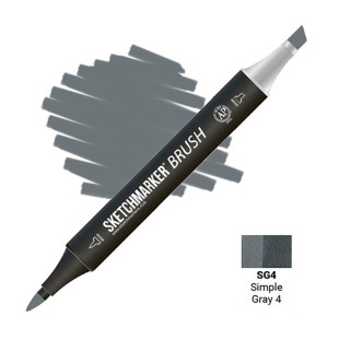 Маркер SketchMarker "Brush" SG4 Простой серый 4