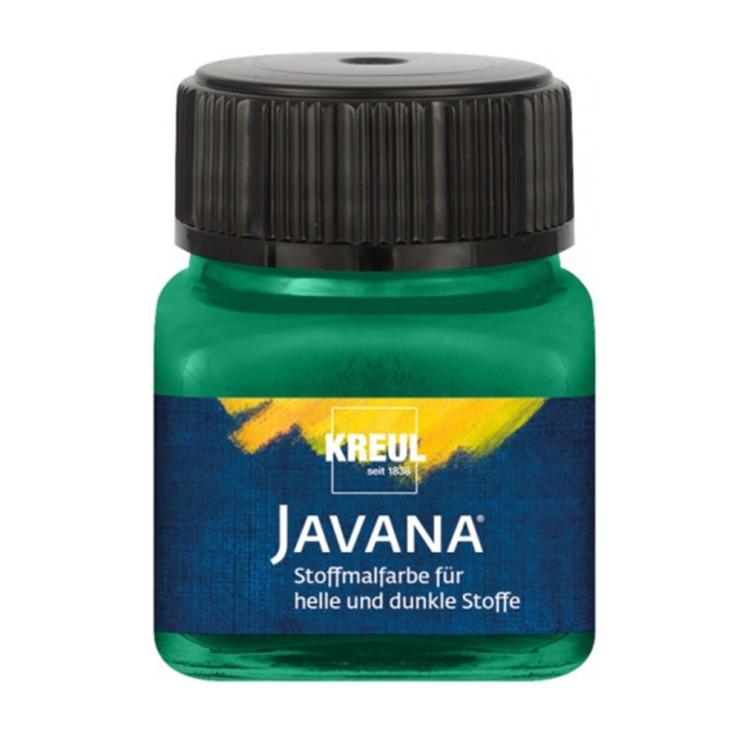Краска нерастекающаяся по темным тканям Kreul "Javana Tex Opak" 20мл, темно-зеленый (90965)