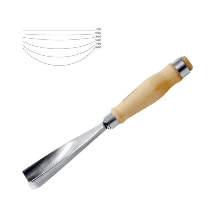 Стамеска прямая полукруглая Pfeil "CHISEL" 8/60