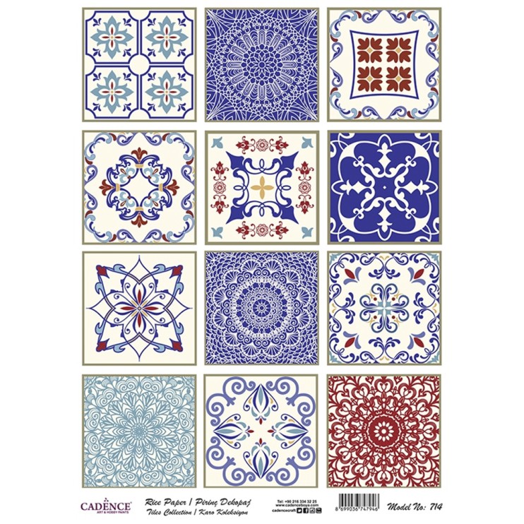 Рисовая карта "Rice paper" 30х42см, RDP714 плитка