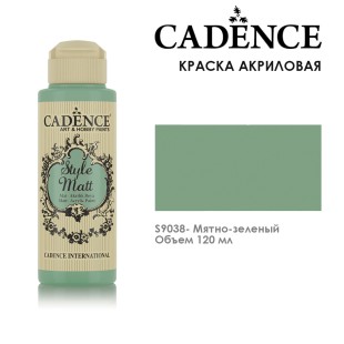 Краска акриловая Cadence "Style Matt" 120 мл №S9038 мятно-зеленый