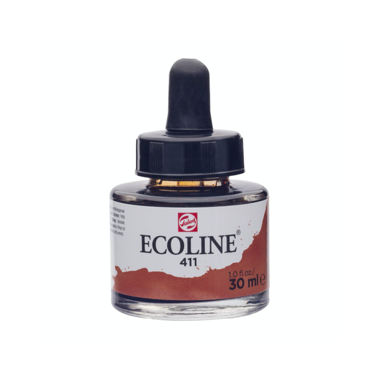Акварель жидкая "Ecoline" №411 Сиена жжёная, 30 мл