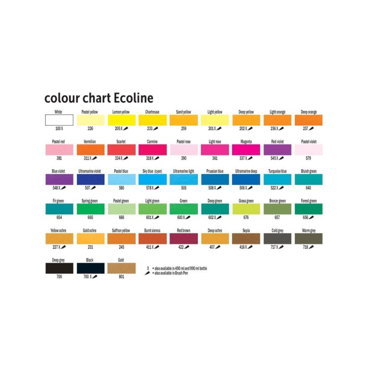 Акварель жидкая "Ecoline" №411 Сиена жжёная, 30 мл