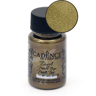 Краска акриловая Cadence "Dora Metallic Paint" 50мл №125 античная бронза