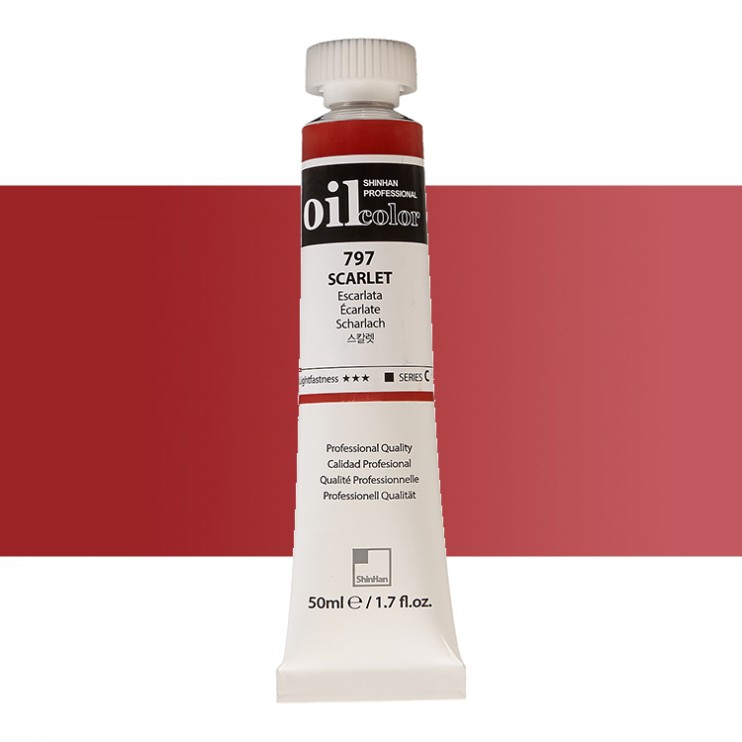 Краска масляная ShinHan "Professional" №797 Красный алый, туба 50мл