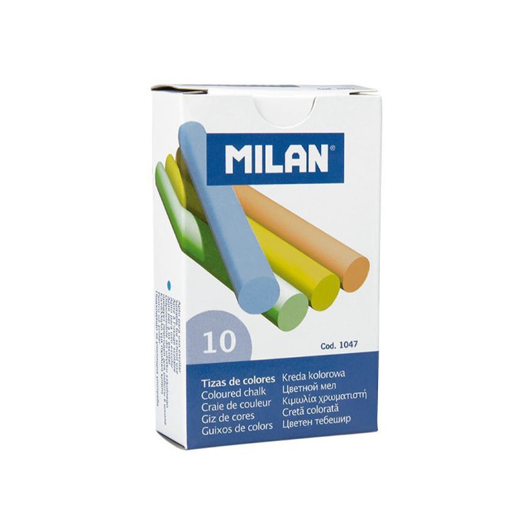 Набор мелков MILAN сульфатные, 5 цветов, 10 шт