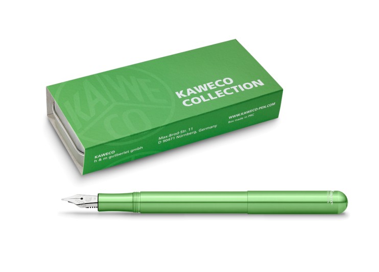Ручка перьевая Kaweco "Liliput" F (0,7мм), Green, сменные картриджи (11000097)