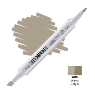 Маркер двусторонний Sketchmarker "Classic" WG5 Теплый серый 5