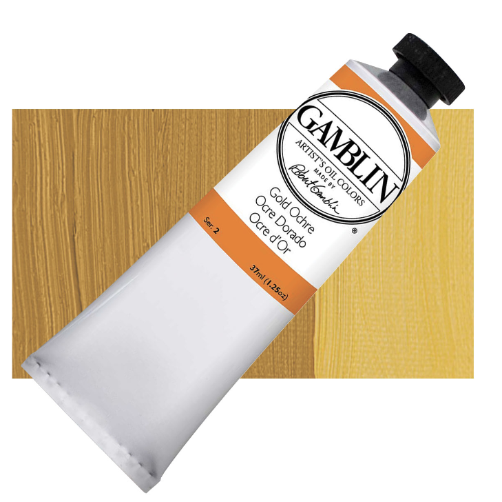 Масляная краска Gamblin "Artist" Gold Ochre (охра золотистая), туба 37мл