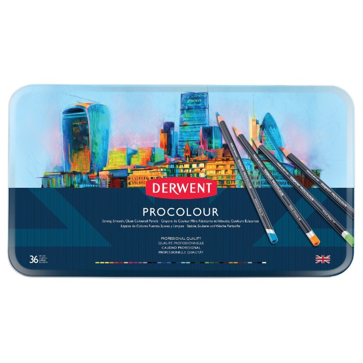 Набор цветных карандашей "Procolour" 36 цветов в металлическом пенале (2302507)