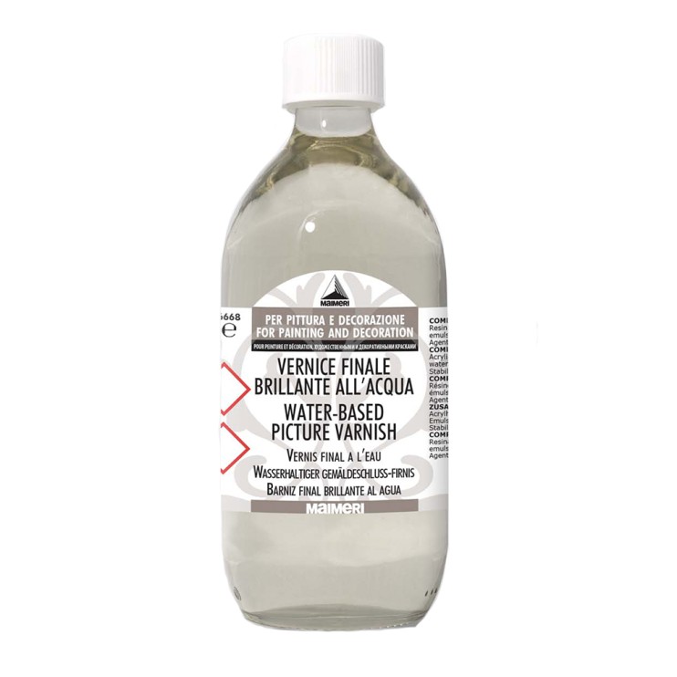 Живописный водно-акриловый глянцевый лак "Maimeri" №668, 500мл (5834668)
