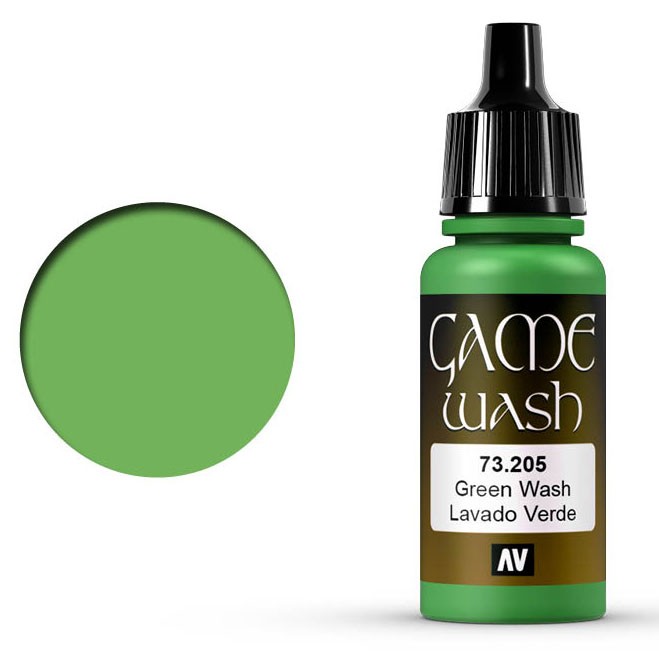 Проливка для моделизма Vallejo "Game Wash" 73.205 Green, 17мл