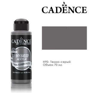 Краска акриловая Cadence "Hybrid" 70мл №H90 темно-серый