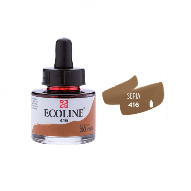 Акварель жидкая "Ecoline" №416 Сепия, 30 мл