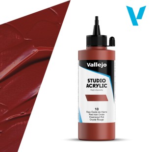 Акрил Vallejo "Studio" 10 Red Iron Oxide (Марс красный), 200мл