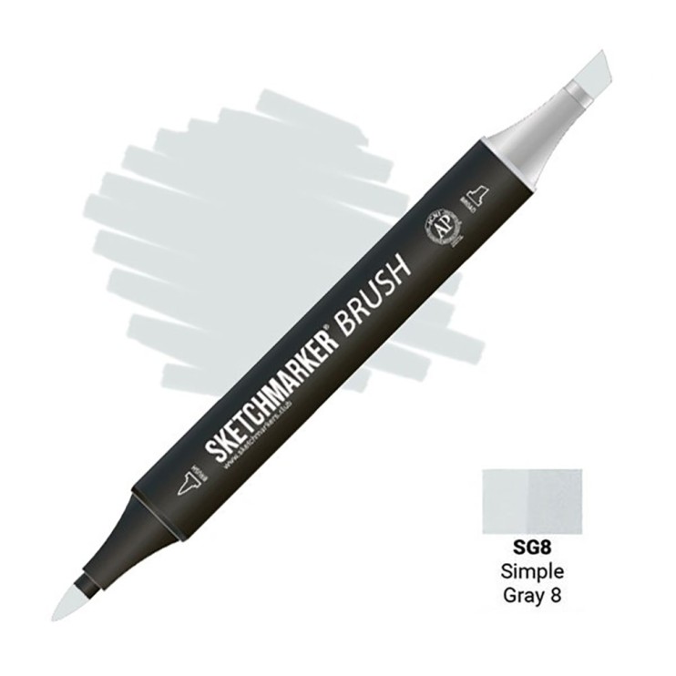 Маркер SketchMarker "Brush" SG8 Простой серый 8