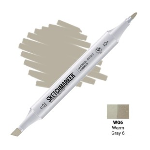 Маркер двусторонний Sketchmarker "Classic" WG6 Теплый серый 6