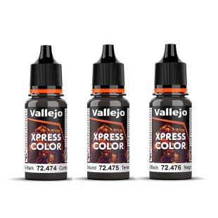 Краска для моделизма Vallejo "Game Color XPress" 3 штуки (№474, 475, 476) по 18мл