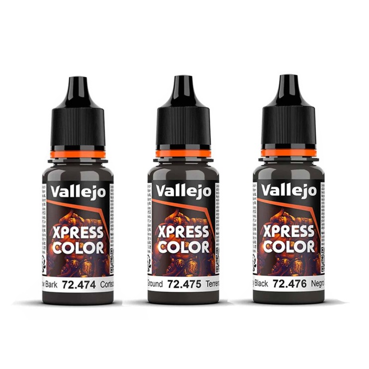 Краска для моделизма Vallejo "Game Color XPress" 3 штуки (№474, 475, 476) по 18мл