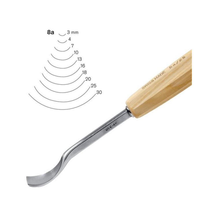 Стамеска клюкарза полукруглая "Pfeil" 8а/18