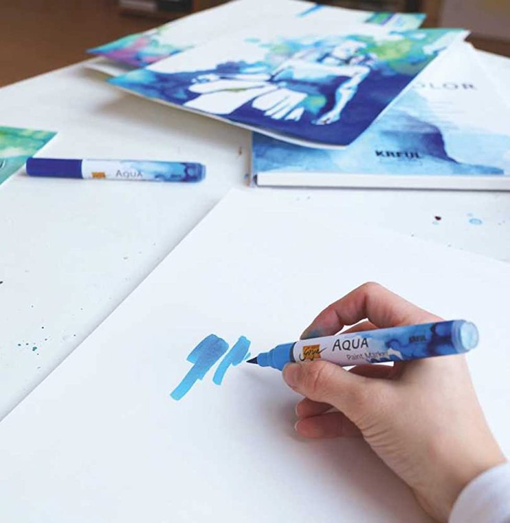 Набор акварельных маркеров Solo Goya "Aqua marker" 11 штук в пластиковом пенале