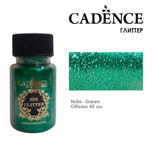 Глиттер в банке Cadence "Glitter Powder" 45мл, №06 зеленый