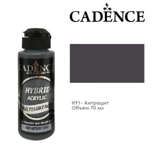 Краска акриловая Cadence "Hybrid" 70мл №H91 антрацит