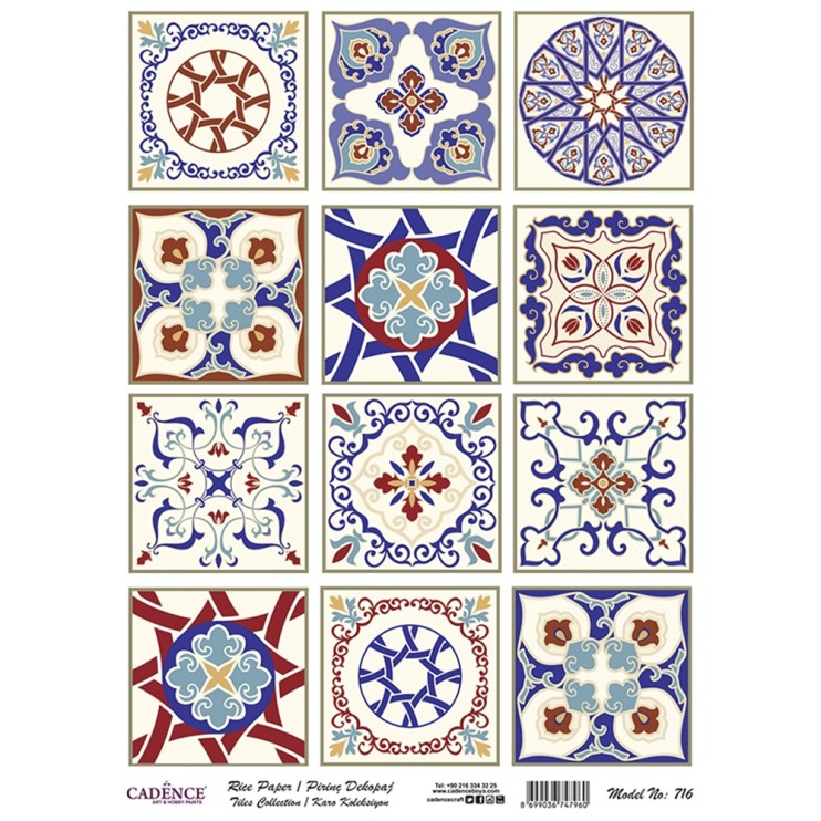 Рисовая карта "Rice paper" 30х42см, RDP716 плитка